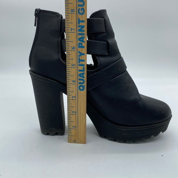 Charlotte Russe Platform Ankle Booties Buckle Black Womens Size 8 - Picture 16 of 16